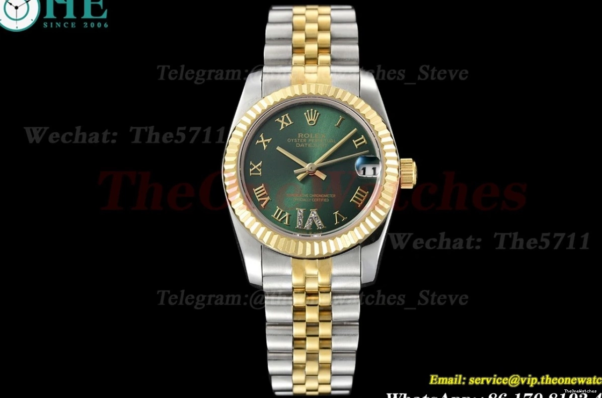 Rmn YG Green SS MY8215 31mm Datejust 278273 GDF 0316